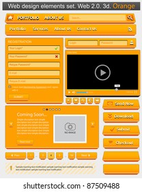 Creative web design elements set. Vector illustration
