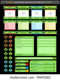 Creative web design elements set. Vector illustration