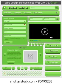 Creative web design elements set. Vector illustration