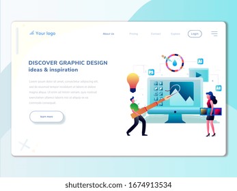 creative web design templates. Vector illustration concepts for website and mobile design,man and women, business applications, learning, graphic design, social media applications.