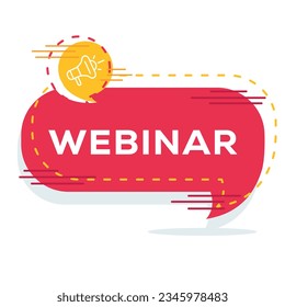 Creative (WEBINAR) text written in speech bubble, Vector illustration.