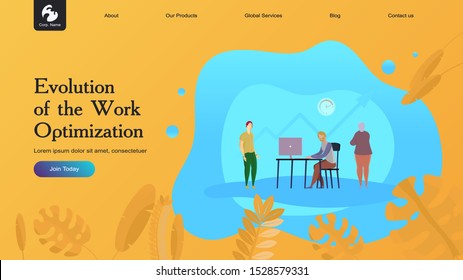 Creative website design template: artificial intelligence for project management, business communication, workflow. Vector flat illustration concepts of web page for desktop and mobile development