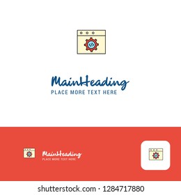 Creative Website programming Logo Design. Flat color Logo place for Tagline. Vector Illustration