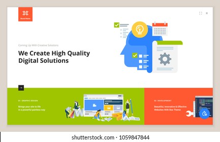 Creative website template design. Vector illustration concept of web page design for website and mobile website development. Easy to edit and customize.