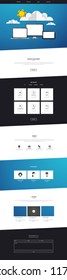 Creative website template design. Vector illustration concept of web page design for website and mobile website development.