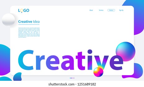 Creative website template design. Vector illustration concept of web page design for website and mobile website development.