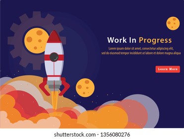 creative website template designs for spaceman. Vector illustration concepts for website and mobile website design.