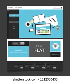 Creative website template designs. Vector illustration concepts of web page design for website and mobile website development. Easy to edit and customize.