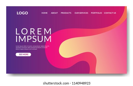 Creative website template. Landing page.