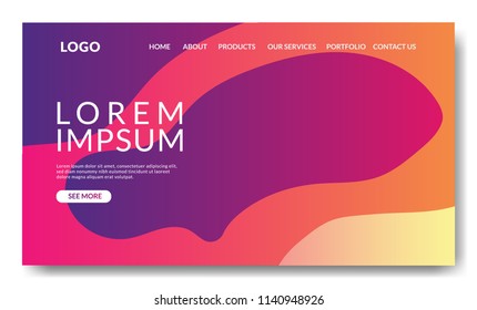 Creative website template. Landing page.