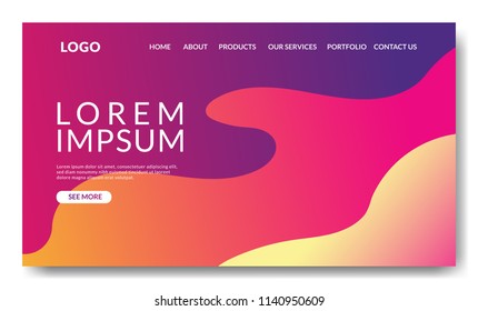 Creative website template. Landing page.