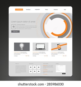 Creative Website Template. Vector illustration.