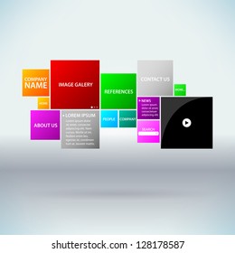 Creative website vector template