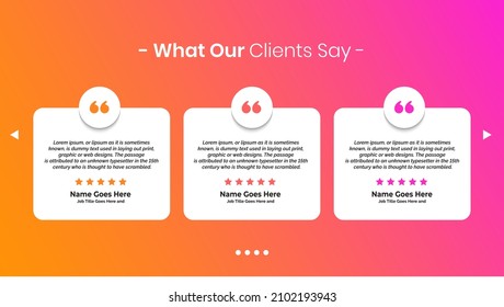 Creative Wed Testimonial banner, Quote , Infographic, Banner Template Editable Vector Illustration