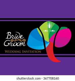 creative wedding concept vector illustration 