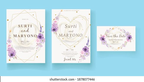 Creative Wedding Invitation Card Cmyk Color ,eps Format 