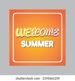 Creative welcome lettering concept design