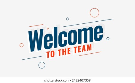 creative welcome to the team banner for your recruitment process vector