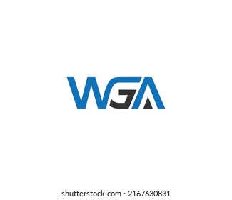 Creative WGA Letter Modern Logo Icon Design Concept Vector illustration.
