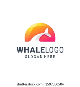 Creative Whale Logo Design Vector