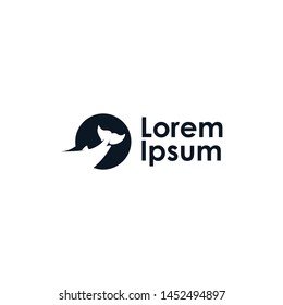 Creative Whale's Tail Icon Logo Design Template