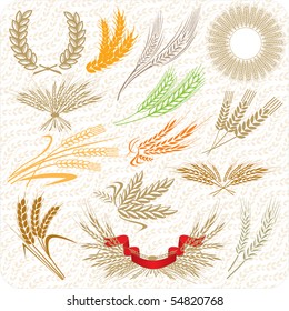 Creative Wheat Ears & Laurel Wreath & Wheat Sheafs