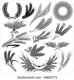 Creative Wheat Ears & Laurel Wreath & Wheat Sheafs