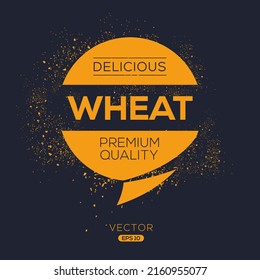 Creative (Wheat) logo, Wheat sticker, vector illustration.