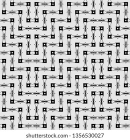 creative white black art deco abstract seamless pattern vector stylish grunge texture