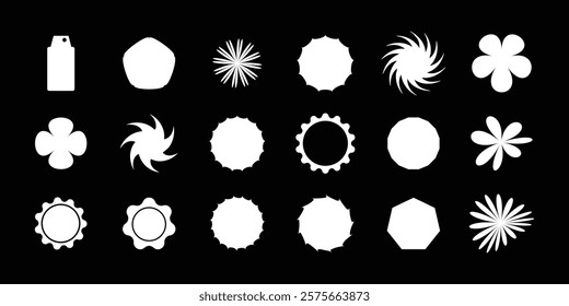 Creative white color graphics shape design on a black background