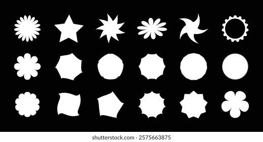 Creative white color graphics shape design on a black background