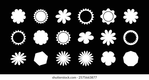 Creative white color graphics shape design on a black background