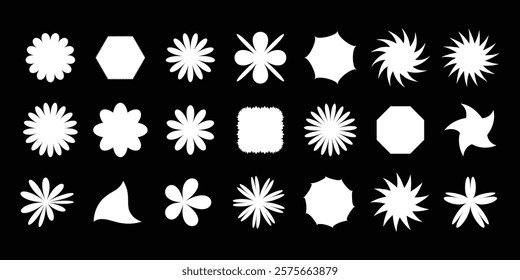 Creative white color graphics shape design on a black background