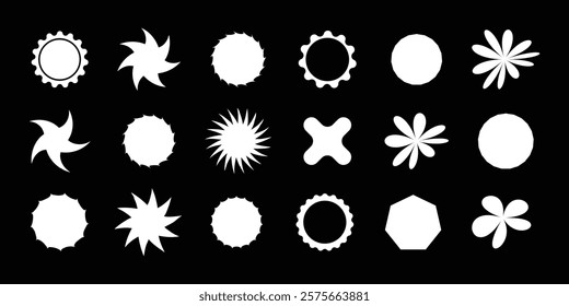 Creative white color graphics shape design on a black background