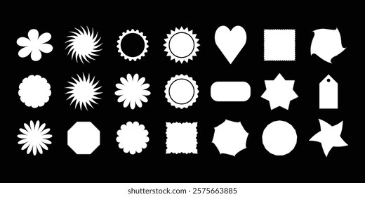 Creative white color graphics shape design on a black background