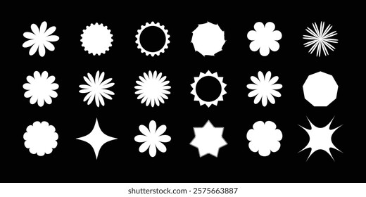 Creative white color graphics shape design on a black background