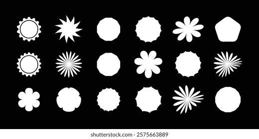 Creative white color graphics shape design on a black background