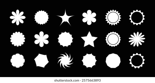 Creative white color graphics shape design on a black background