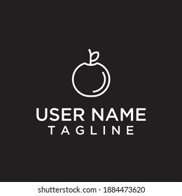creative white fruit logo design