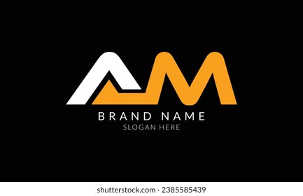 am creative white orange letter logo design.