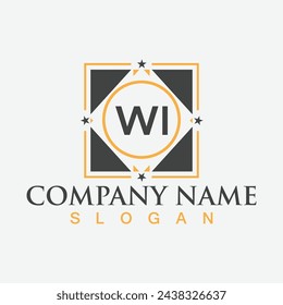 Kreatives WI Square Logo Design für Ihr Unternehmen