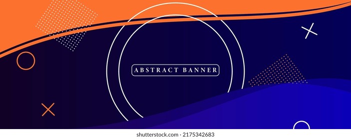 banner abstracto creativo de gran alcance creado con formas geométricas simples