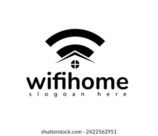 creative wifi home logo design template
