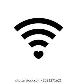 Creative WiFi Icon Design with Signal Strength Indicators on White Background