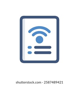 Creative Wi-Fi Learning Icon for Digital Education