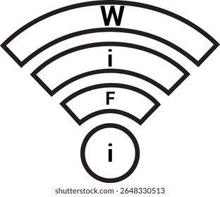 "Creative Wi-Fi Signal Illustration with Alphabet Integration"