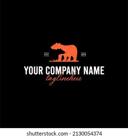 Creative wild bear logo, elegant, luxurious