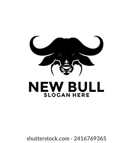 Creative Wild Bull Buffalo Horn Head Vector Logo , Bull Logo design template