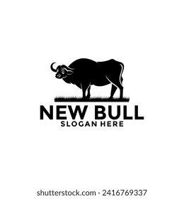 Creative Wild Bull Buffalo Silhouette Vector Logo , Bull Logo design template