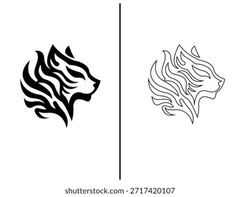 Creative Wild Tiger Head Logo für Ihr Unternehmen 	 